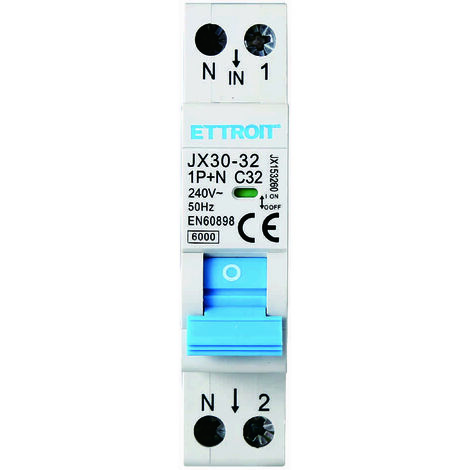 ETTROIT Thermomagnetschalter 1P+N 32A 220V 6KA JX153260