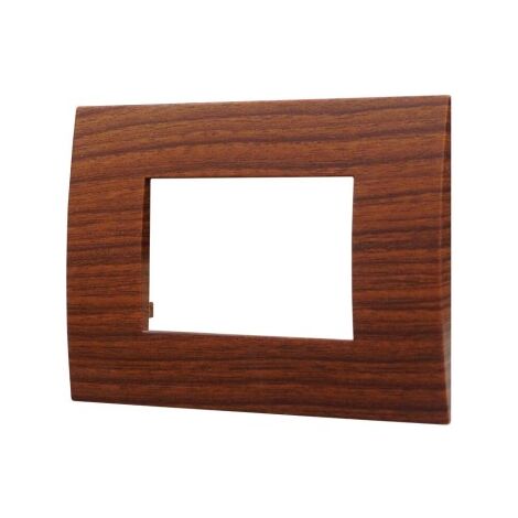 ETTROIT VA83303 Placca Plastica Serie Venus 3P Colore Radica Compatibile Con Vimar Arke