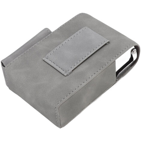 Étui à cigarettes en PU avec porte-briquet, 20 paquets, design portefeuille pour hommes, outils de fumeur gris