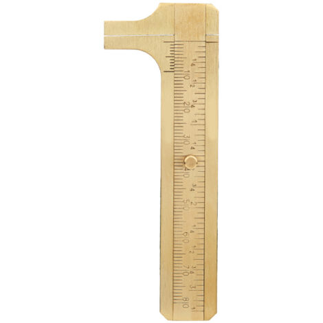 Étui à coulisse en laiton 80mm pour joaillerie, double échelle graduée, outil de mesure précis pour artisans.