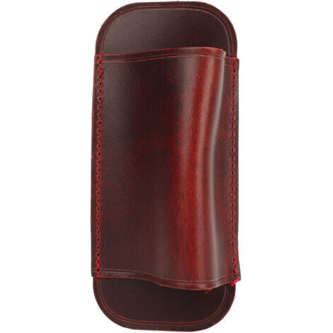 Étui à couteau en cuir Crazy Horse, fabrication exquise, porte-couteau horizontal élégant, idéal comme cadeau, rouge bordeaux.