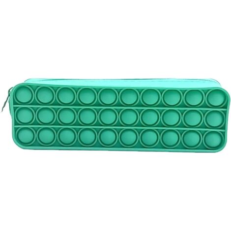 Étui à crayons Pop Toy 2-en-1, sac à fermeture éclair en silicone,