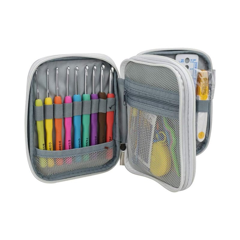 Tui à crochet : sac à fermeture éclair vide, sac de rangement de crochet de voyage portable