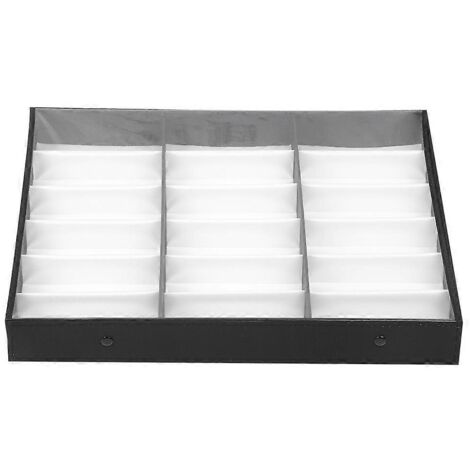 Étui à lunettes à 18 compartiments, boîte de rangement pour lunettes de soleil, boîte de présentation pour bijoux