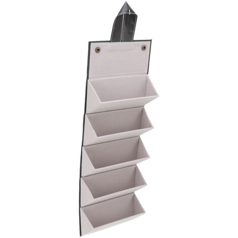 Étui à lunettes de soleil organisateur multifonction, plusieurs fentes en cuir PU pour voyage, rangement pour lunettes et bijoux, noir