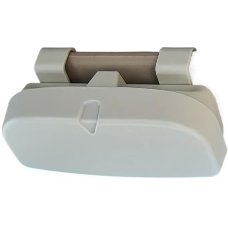 Étui à lunettes de voiture, boîte à lunettes de soleil, cadre de rangement pour pare-soleil, installation non destructive, boîte à lunettes de voiture générale (Beige)