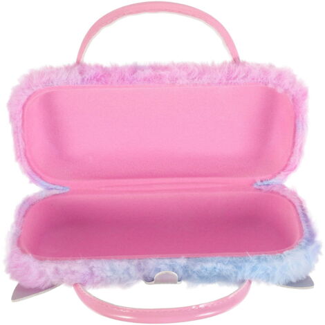 Étui à Lunettes Licorne 17 x 8 x 5.5 cm, Boîte de Rangement Violette pour Enfant et Fille