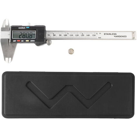 Étui à Mesure Numérique en Acier Inoxydable, Micromètre Digital Vernier 0-150mm