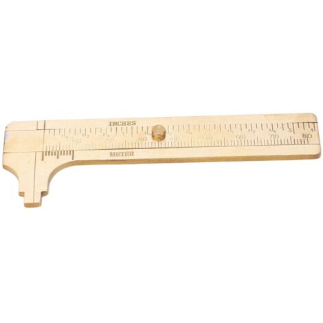 Étui à Mesure Rétro en Laiton avec Double Échelle Métrique et Impériale, Outil de Précision pour Réparation (80 mm)