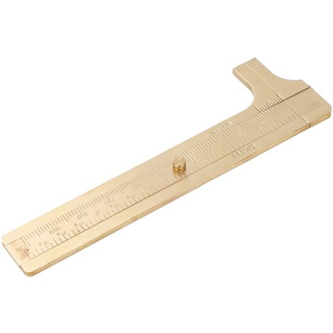 Étui à Mesure Rétro en Laiton, Double Échelle Métrique et Impériale 100mm, Outil de Précision pour Réparation