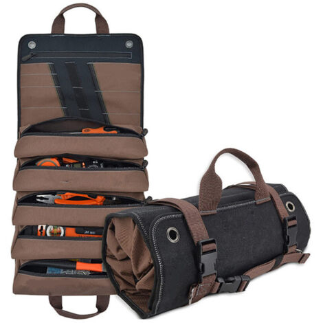 Étui à outils en toile imperméable, étui de rangement à outils de poche, sac à outils enroulable