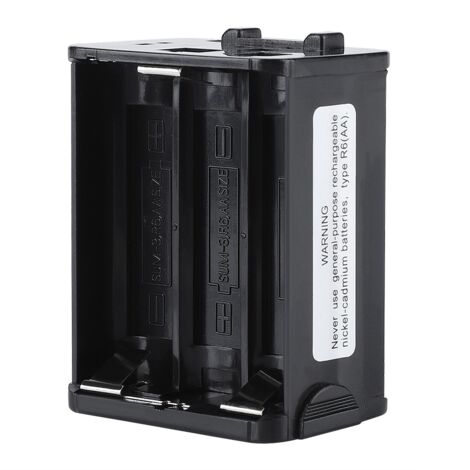 Étui à piles pour talkie-walkie Kenwood TH-28/TH-48/TH-78HT, capacité 6 piles AA, couleur noire