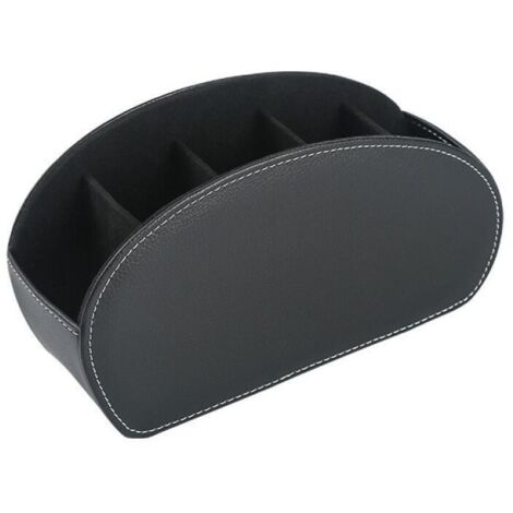 Étui à télécommande en cuir, boîte de rangement multifonctionnelle à 5 compartiments, boîte de rangement pour télécommandes TV