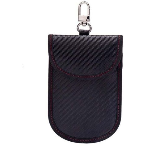 Etui Anti RFID Clé Voiture Signal Blocage Faraday Pochette Sac, Lot de 1Pochettes Blocage Signal RFID pour Clé Voiture, Étui de Protection Anti RFID en Fibre de Carbone