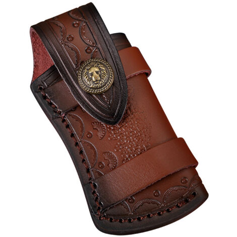Etui Couteau Cuir, Étui à Couteaux en Cuir Pliant Housse, Gaine de Couteau Étui à Couteau de Poche en Cuir, Postuler à pour Couteau de Poche