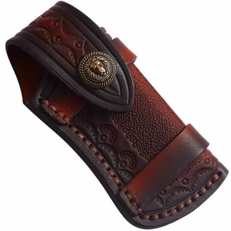 Étui Couteau Cuir, Gaine de Couteau Étui à Couteau Étui à Couteau de Poche en Cuir pour Couteau de Poche Couteau Pliant