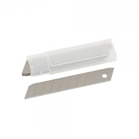 Etui de 10 lames de cutter sécables 18 mm - Wilmart