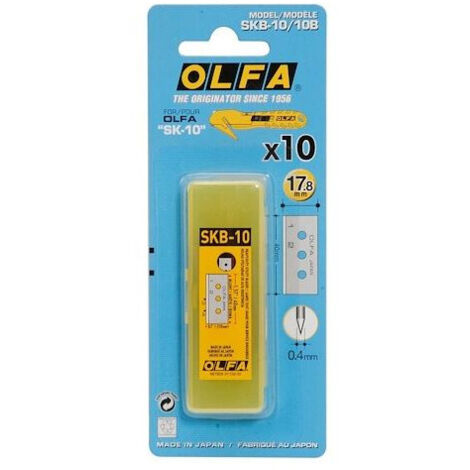 Etui De 10 Lames Réversibles 17,5 Mm Pour Cutter Spécial Emballage