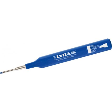 Etui de 10 marqueurs a pointe profilée 1mm LYRA INK Bleu