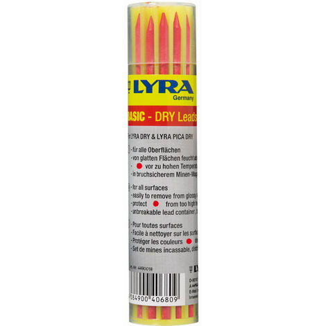 ETUI DE 12 MINES DE RECHANGE LYRA ROUGES DRY POUR MARQUEURS -DRY ET PICA DRY -4490018