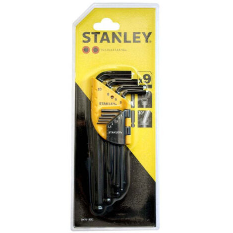 Etui de 9 clés mâles longues à têtes sphériques STANLEY STHT0-13012