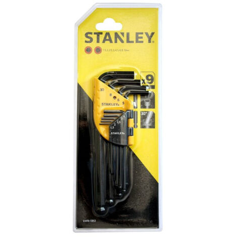 Etui de 9 clés mâles longues à têtes sphériques STANLEY STHT0-13012