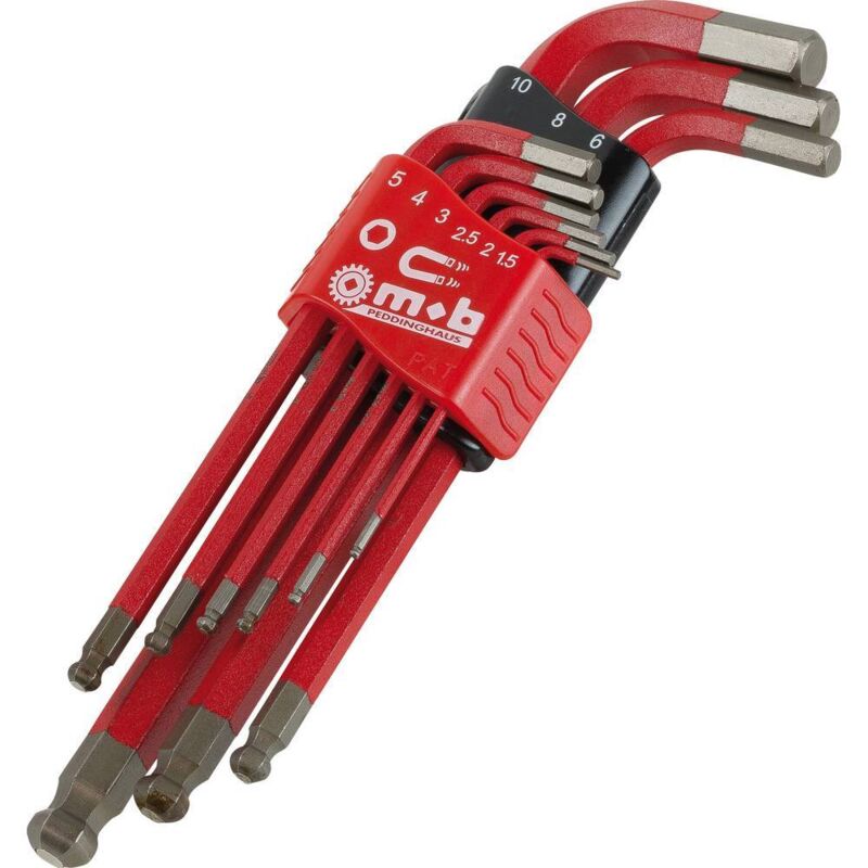 Mob Outillage - Peddinghaus Jeu de clés mâles coudées 9 pièces