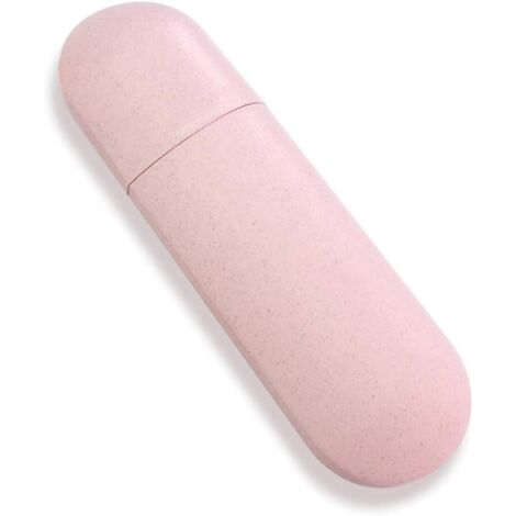 étui de Brosse à Dents de Voyage écologique Matériau de Paille de Blé Support de Dentifrice sans Couvercle de Brosse à Dents en Plastique,