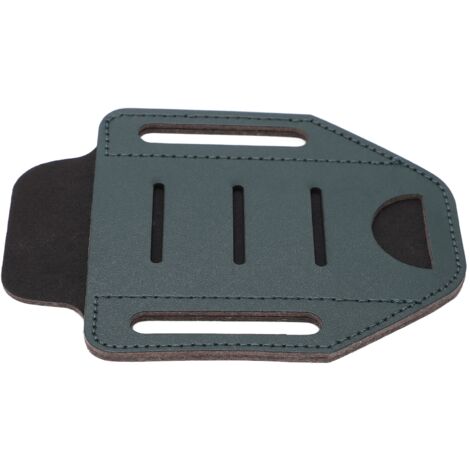 Étui de ceinture en cuir pour lampe torche, organisation EDC, randonnée et camping, couleur verte.
