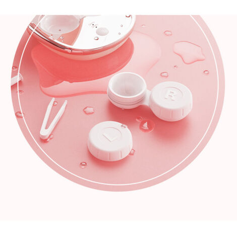 Étui de Nettoyage Ultrasonique pour Lentilles, Rechargeable USB, Portable et Mignon - Rose