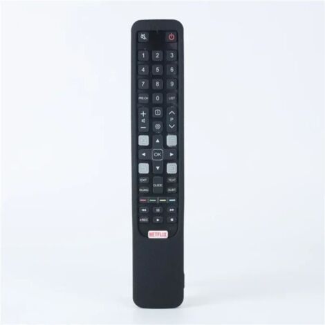 Étui de protection en silicone Télécommande TCL - Souple - Noir - Compatible avec plusieurs modèles