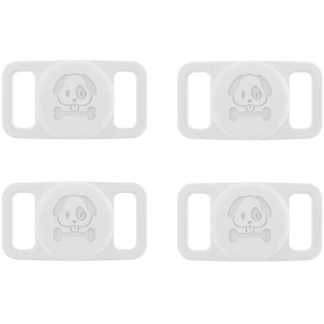Étui de protection étanche en silicone pour traceur GPS pour animaux de compagnie (blanc)