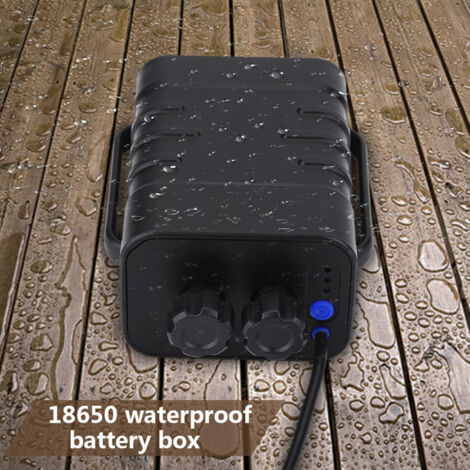 Étui de protection imperméable pour batteries 6x18650 - Compatible lampe de vélo et téléphone portable