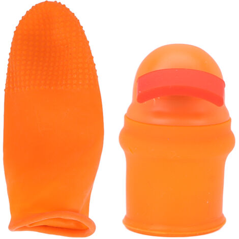 Étui de protection pour couteau pouce jardinage, anti-coupure pratique pour légumes, avec coupe-pouce (petit cimeterre + 1 doigtier en caoutchouc)
