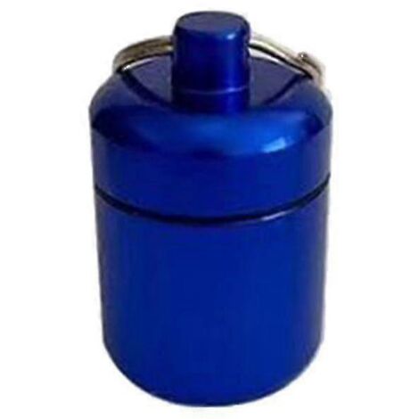 Étui de rangement portable en alliage d'aluminium pour écouteurs, avec boîte de rangement pour bouchons d'oreille antibruit (bleu).