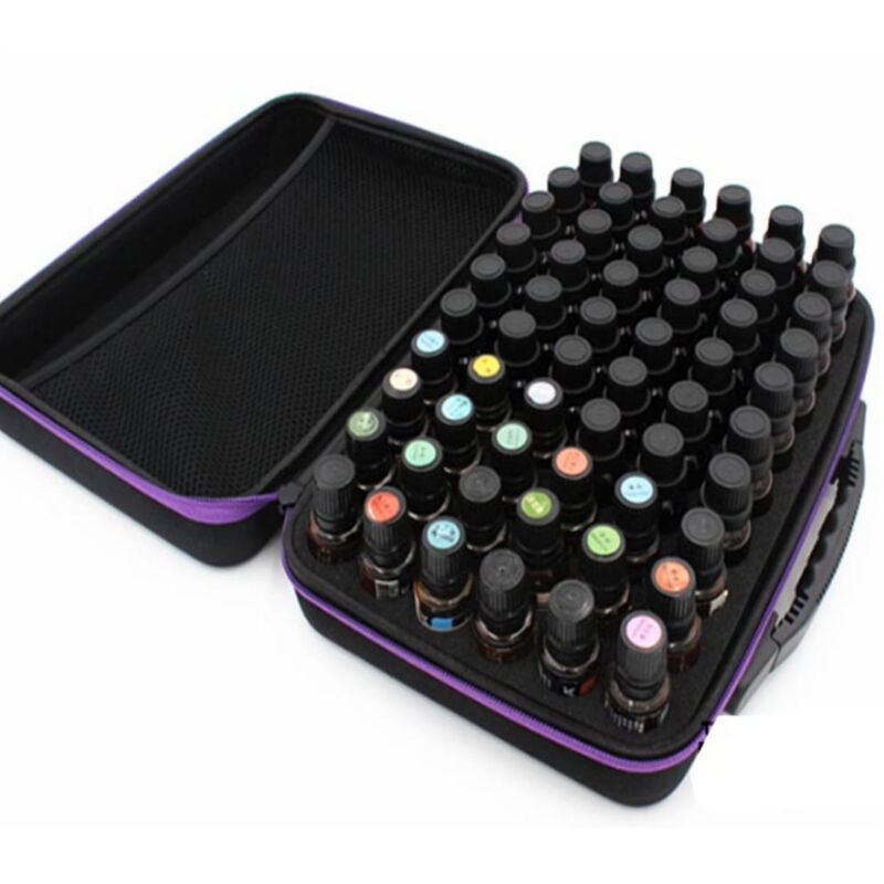 Feiyue - tui de rangement pour huiles essentielles à 60 compartiments de 15 ml, conteneur en eva, organisateur fourre-tout