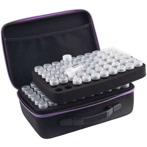 Étui de rangement pour huiles essentielles, organisateur, porte-huiles essentielles, récipient portable violet