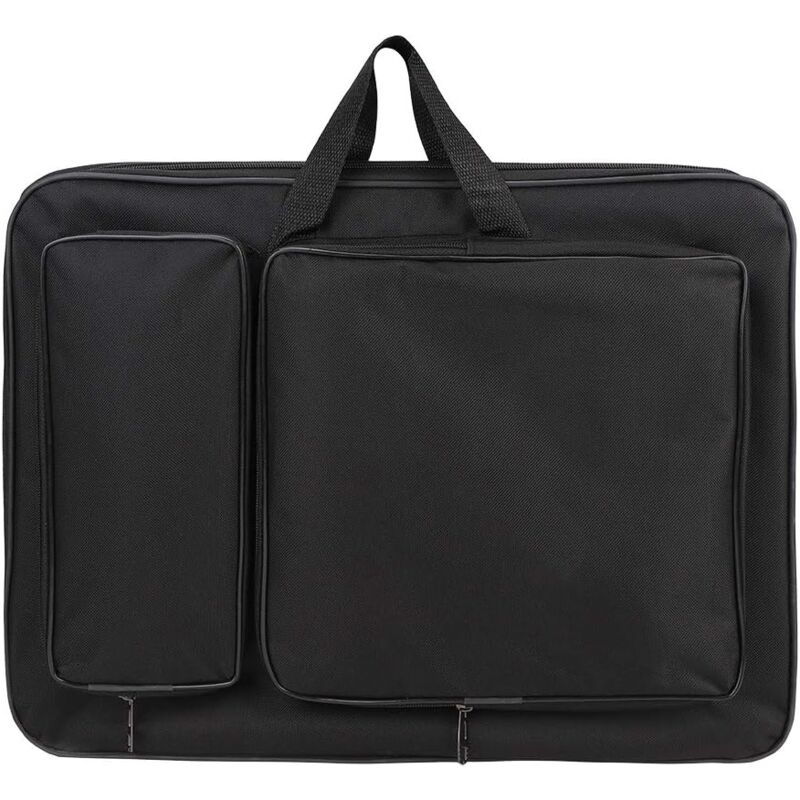 Tui de transport d'art A3, sac de planche à dessin portable, étui de transport d'art, sac à dos d'art étanche 19x14 pouces (noir)