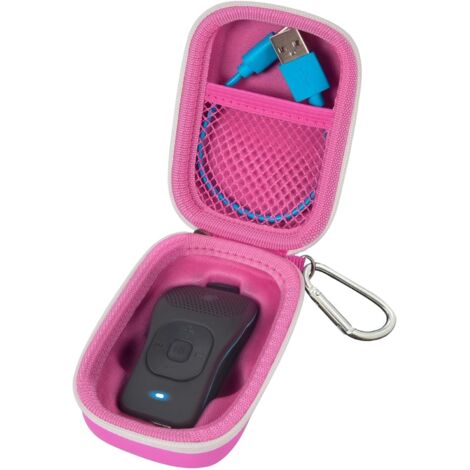 Etui De Transport Pour Haut-Parleur Bluetooth Portatif Clip - 39 G - Résistant Aux Chocs Et À L'Eau - Avec Poche En Maille Et Mousqueton - Rose