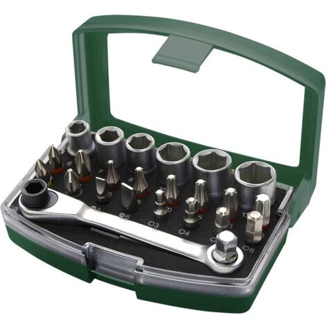 ÉTUI DOUILLE+EMBOUTS+RÂTELIER 24 PCS