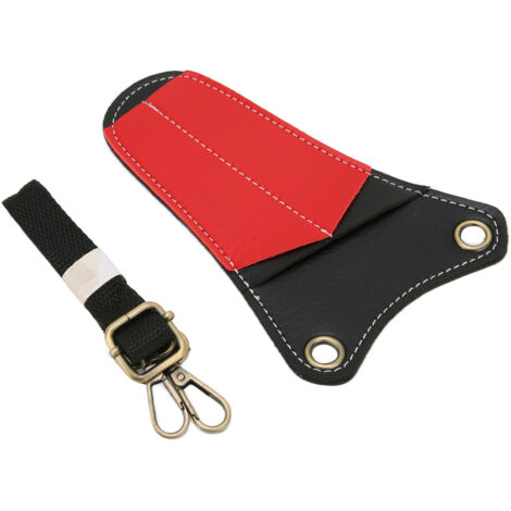 Étui en cuir PU pour outils de coiffure, sac de transport avec bandoulière rouge pour ciseaux de barbier