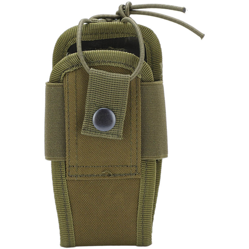 Étui Holster Sacoche Téléphone Interphone Multifonction en Tissu Oxford avec Ceinture Vert