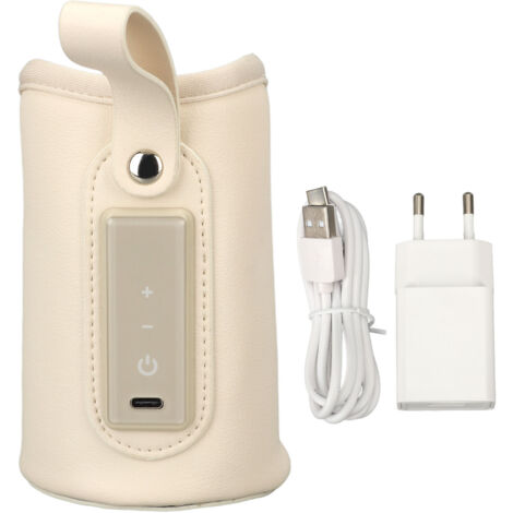 Étui Isotherme pour Biberon en Simili-Cuir, Affichage LCD, Chauffage USB Portable, Prise UE 100‑240V