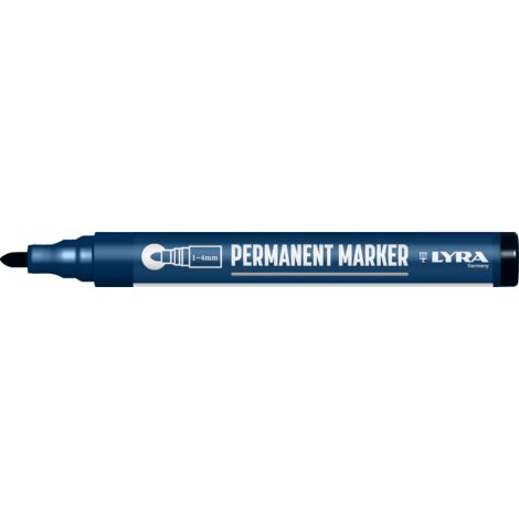 Etui mit 10 permanenten Markern, Spitz Ogive, Schwarz