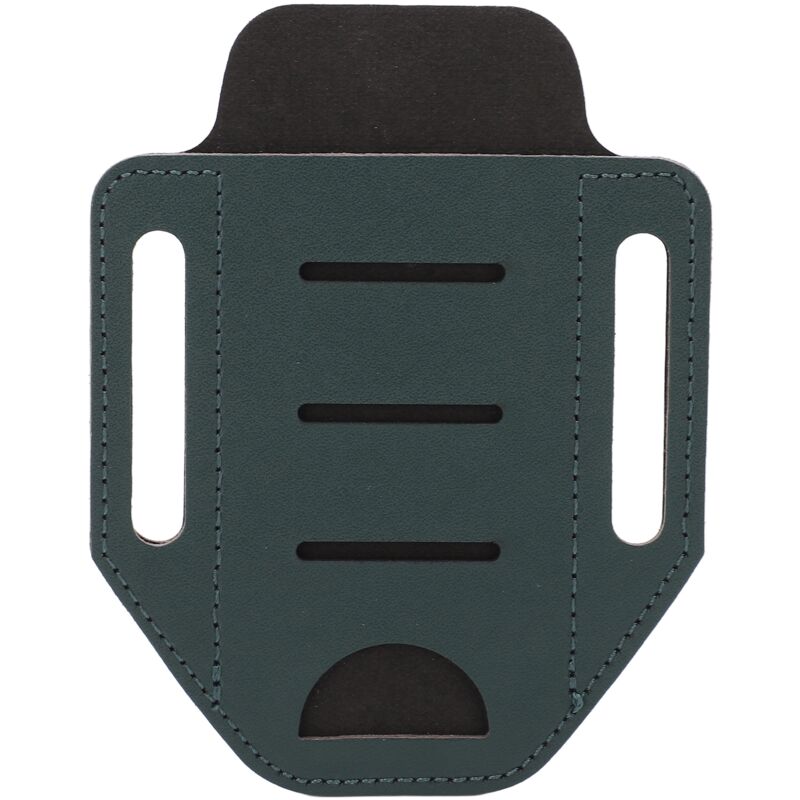 Étui multifonction en cuir pour EDC, poche unique organisateur pour ceinture, lampe de poche, camping, vert
