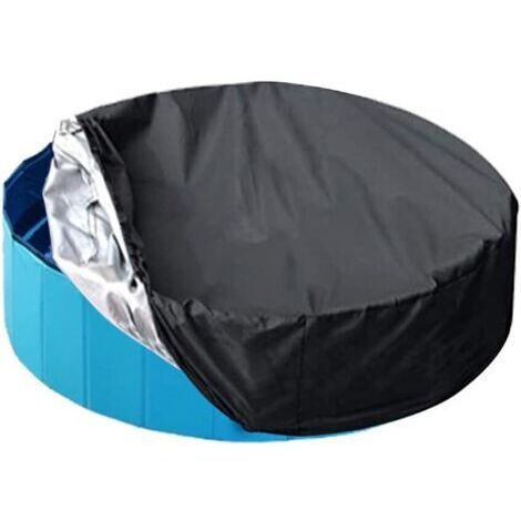 Étui pliable, grand, rond, pliable, pour animaux de compagnie, baignoire pour enfants, étui portable, noir