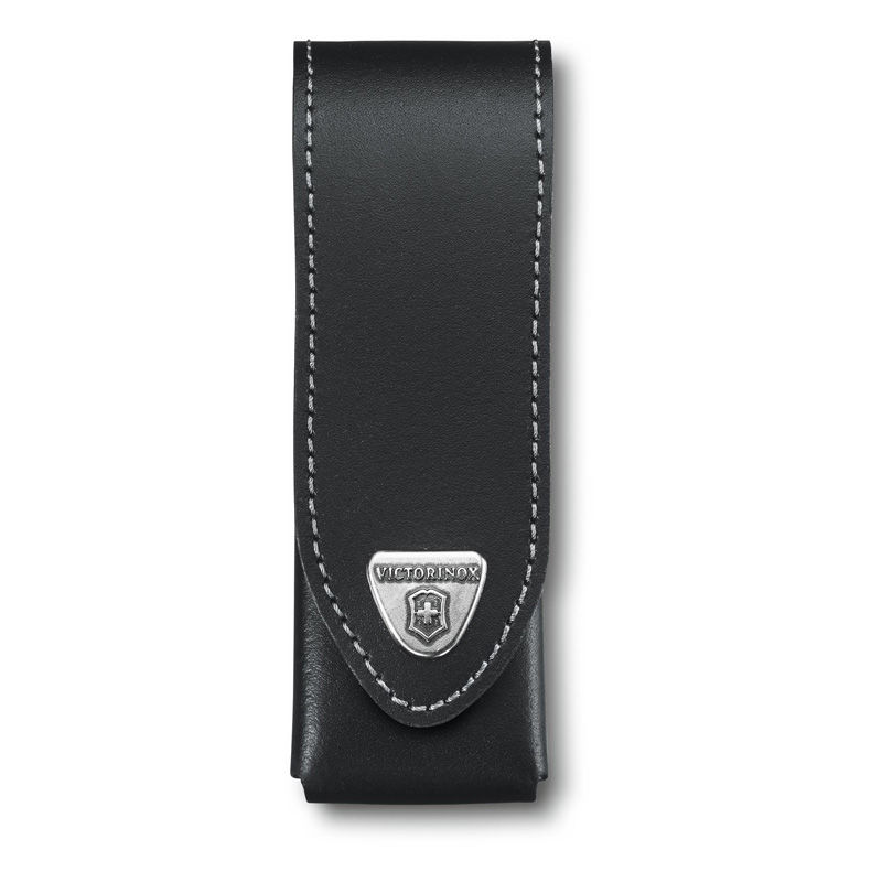 Étui pour couteau d'armée suisse Victorinox 4.0523.3B1 avec boucle de ceinture et fermeture auto-agrippante sous blister de présentation.