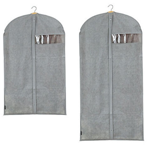Étui pour vestes en TNT Stone 60×100 cm avec fermeture éclair et fenêtre – DOMO LIVING