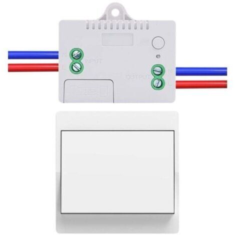 EU interrupteur sans fil sans piles Lot de 1 kit interrupteur sans fil autoalimente va et vient sans fil sans pile radio interrupteur a distance eclairage domestique (EU 1Gang 1V1 A)