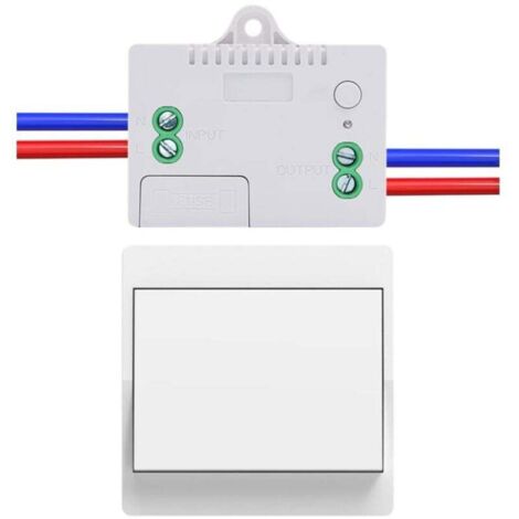 EU interrupteur sans fil sans piles Lot de 1 kit interrupteur sans fil autoalimente va et vient sans fil sans pile radio interrupteur a distance eclairage domestique (EU 1Gang 1V1 A)